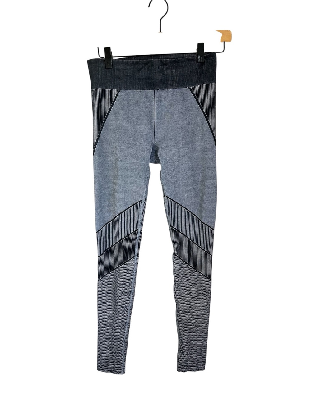 Athleta TriColored Ribbed Leggings